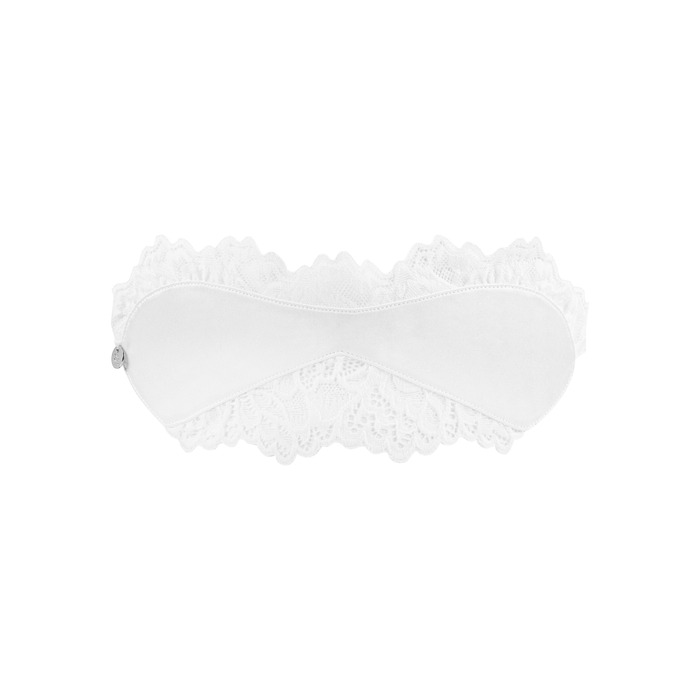 Атласная Маска для глаз белая Amor Blanco eye mask white O/S