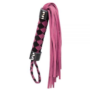 F61418 батіг із замші ромб FLOGGER BLACK / PINK