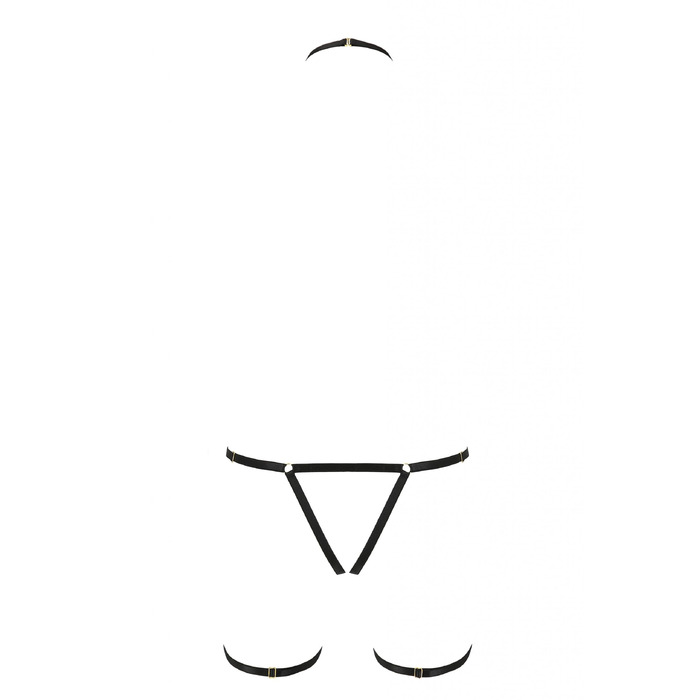 Портупея-стрепы на все тело, S/M BRENDA black - Passion