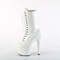 Чоботи Pleaser Adore-1040TT *7 дюймів на підборах, 2 3/4 дюйма PF, двоколірні шнурівки, блискавка збоку, рум'яно-білі