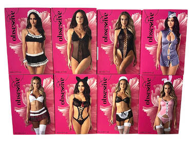 Комплект напівпрозорої білизни Obsessive 870-SET-3 червоний, L/XL