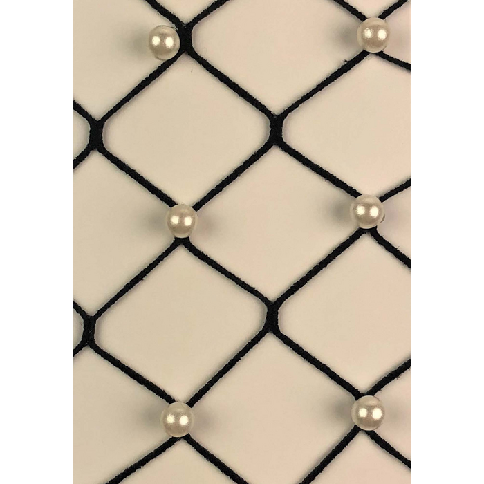 Колготки в сетку с жемчугом черные Leg Avenue Faux pearl fence net tights O/S