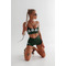 Топ Nebbia Classic Hero Cut-Out Sports Bra Dark Green 579