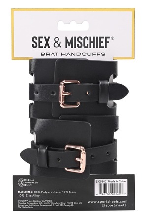 Наручники Sex and Mischief черные, 28 см