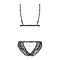 Комплект із відкритими сосками Obsessive Millagro 2-pcs set black S/M