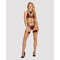 Комплект кружевной с поясом для чулок Obsessive Sugestina 3-pcs set L/XL