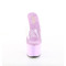 Шльопанці Pleaser Adore-701 на підборах 7 дюймів, шльопанці 2 3/4 дюйма з PF, прозорі/лавандові
