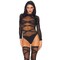 Боди с чулками Leg Avenue, черный, размер One Size