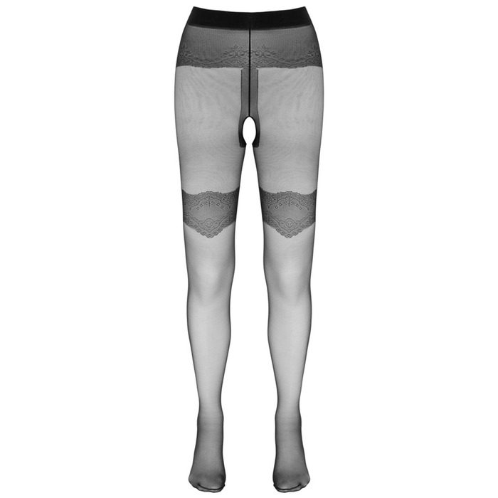 Колготки с имитацией чулок со стрелками Cottelli Collection Strumpfhose черные, размер 5