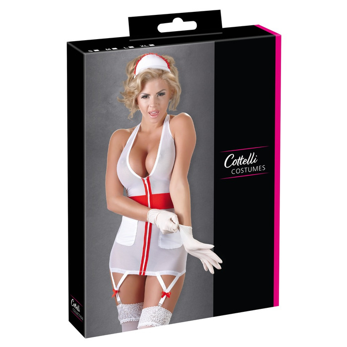 Костюм медсестры Cottelli Collection Nurse 2 предмета, белый, M