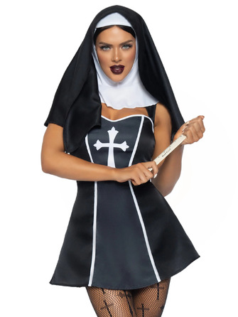 Костюм черниці Leg Avenue, XS, Naughty Nun 2 предмети, чорний