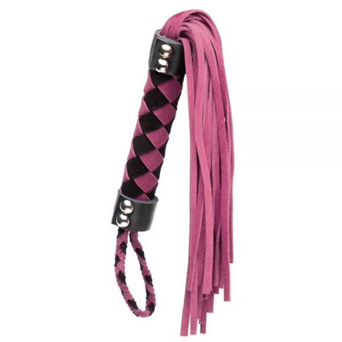 F61418 батіг із замші ромб FLOGGER BLACK / PINK