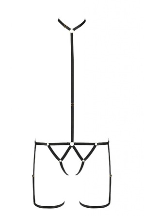 Портупея-стрепы на все тело, S/M BRENDA black - Passion