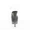 Босоніжки Adore-708SPKL-01 на підборах 18 см, платформа 7 см, з ремінцем на щиколотці та декором із розсипчастих стразів, колір: прозорий/чорний-сріблястий