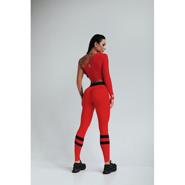ЛЕГІНСИ RED EYELET LACE UP LEGGINGS