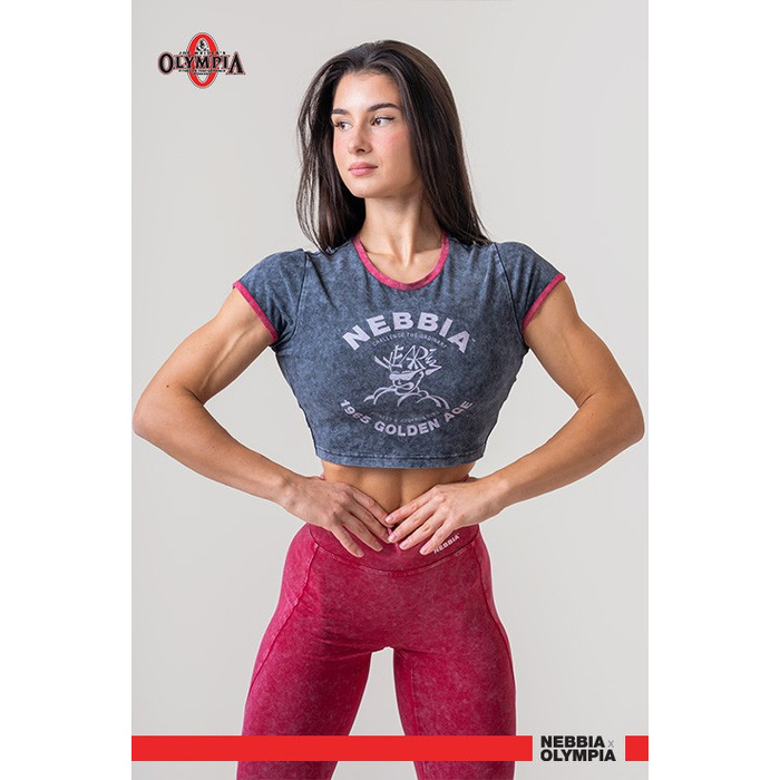 Топ Nebbia Washed Crop Top GOLDEN AGE Black 782