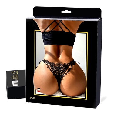 Трусики з гіпюром позаду StarNight з бантиками з боків, білі, S