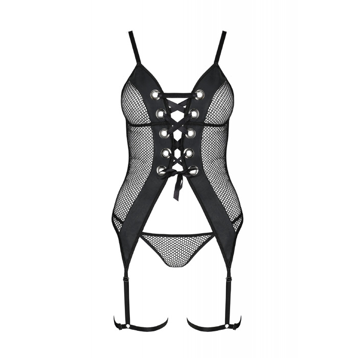 Корсет и стринги черный S/M BETH CORSET - Passion