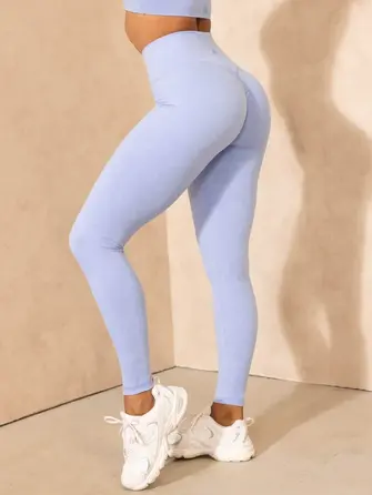 Легінси Ryderwear NKD Stonewash Crossover Scrunch Leggings - Cornflower Blue Stonewash