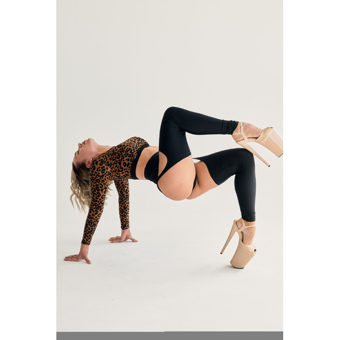 INTRIGUE — Легінси З Вирізами Для Pole Dance, Heels Та Сценічних Виступів - чорний