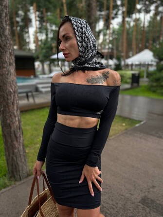 СПІДНИЦЯ BLACK PENCIL SKIRT KNEE-LENGTH 14684