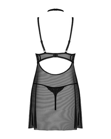 Пеньюар Obsessive Elizenes babydoll & thong S/M