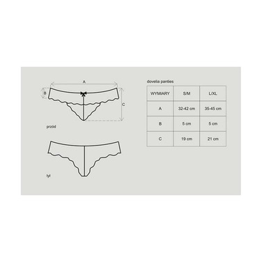 Еротичні трусики Obsessive Dovelia з мережива, рожеві, L/XL