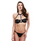 Кружевной комплект с чокером BACI Bra & Strappy G-string Set, черный, S/M