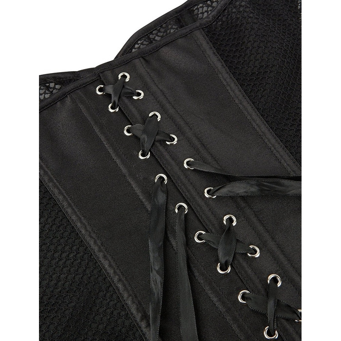 Корсет в сіточку Star Night з трусиками, чорний, XXL (без коробки)