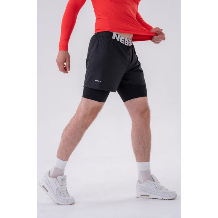 Шорти Double-Layer Shorts with Smart Pockets BLACK 318