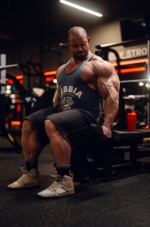 Майка Nebbia Washed Muscle Back Stringer GOLDEN AGE Blue 791