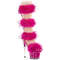 Босоніжки Pleaser Adore-728F *7 дюймів на підборах, 2 3/4 дюйма з хутра марабу PF, застібка-блискавка ззаду, прозорі/рожеві