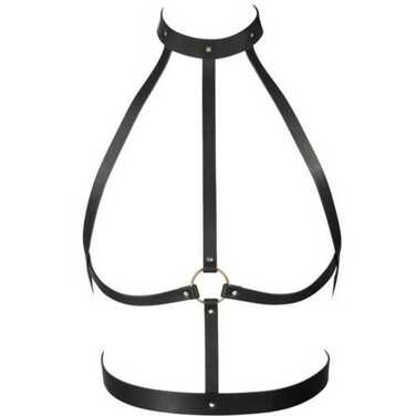 Портупея MAZE Bijoux Indiscrets з кільцем, чорна O\S