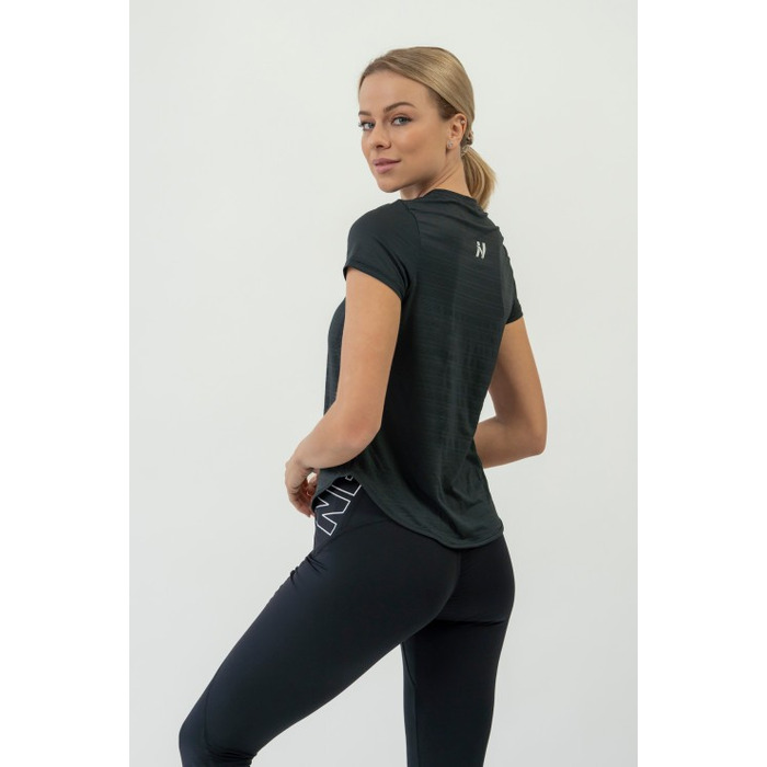 Футболка FIT Activewear T-shirt 'Airy” with Reflective Logo Black 438