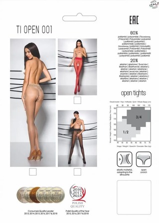 Колготки з відкритим доступом, чорні Tiopen 001 20 den Passion - 1/2