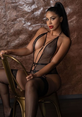 Боди со стрепами в мелкую сетку Daring Intimates, черный, S/M