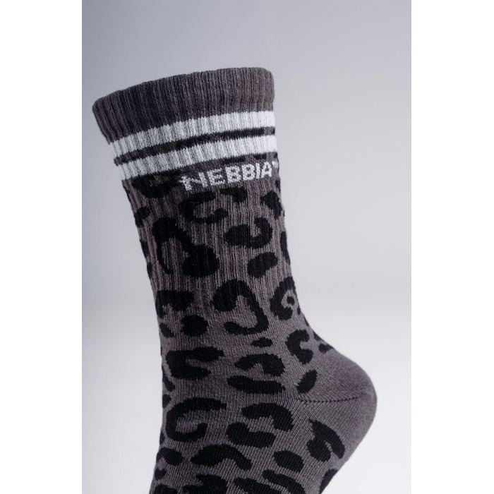 Шкарпетки Nebbia Leopard Crew Socks PRIMAL Black Leopard 106