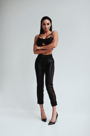 Топ Fitzona BLACK SHINY TOP WITH STRAPS