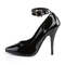 Туфлі-човники Pleaser Seduce-431, 5 дюймів, ремінець на щиколотці, чорні