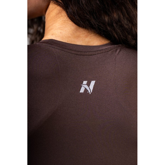 Топ Nebbia Seamless Short-Sleeve Top POWER Dark Brown 891