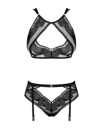Сексуальный комплект Obsessive Allastia set Black S/M