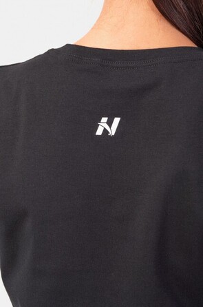 Топ Minimalist Logo NEBBIA crop top 600 Black