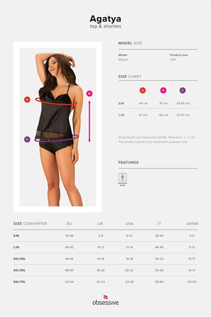 Комплект Obsessive Agatya S/M