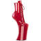 Boots Pleaser Forbidden-1020, 11 дюймов, без каблука, 6 1/4 дюйма, PF, шнуровка спереди, молния внутри, красные лакированные ботинки