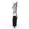 Ботинки Pleaser Flamingo-800-60FS *Каблук 8 дюймов, 4-дюймовые PF-сапоги со шнуровкой до середины голени, молния сбоку, прозрачная/черная замша