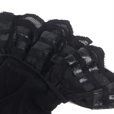 Панчохи чорні з мереживом Star Night та вертикальною лінією по довжині