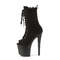 Ботинки Pleaser Enchant-1041FS *Каблук 8 дюймов, открытый носок 3 3/4 дюйма, боковая молния, черная замша/черный
