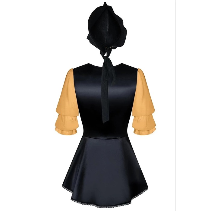 Костюм Піратки Obsessive чорний з жовтим, S/M