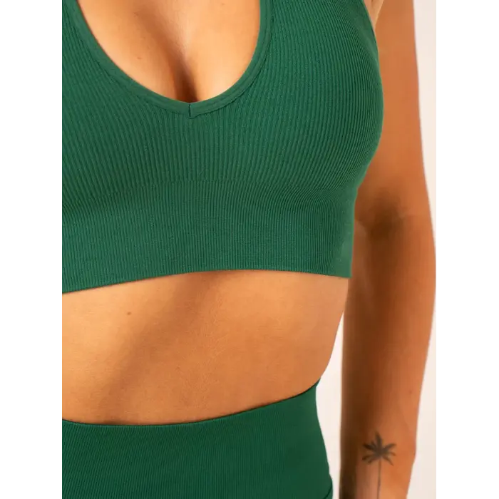 Топ Ryderwear Lift Rib Seamless Halter Sports Bra - Emerald