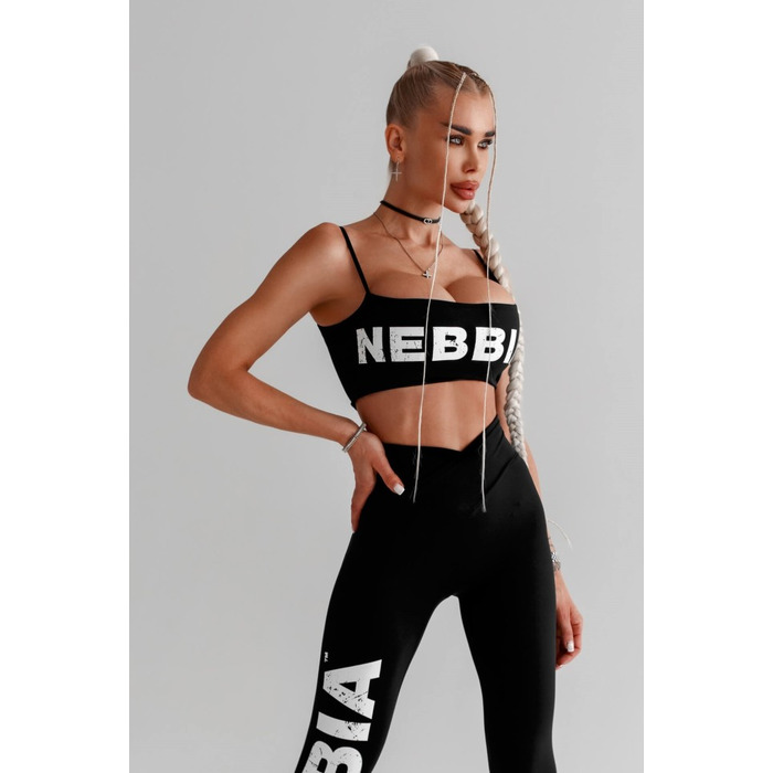 Топ Nebbia Bandeau bra BACK CHECK Black 612